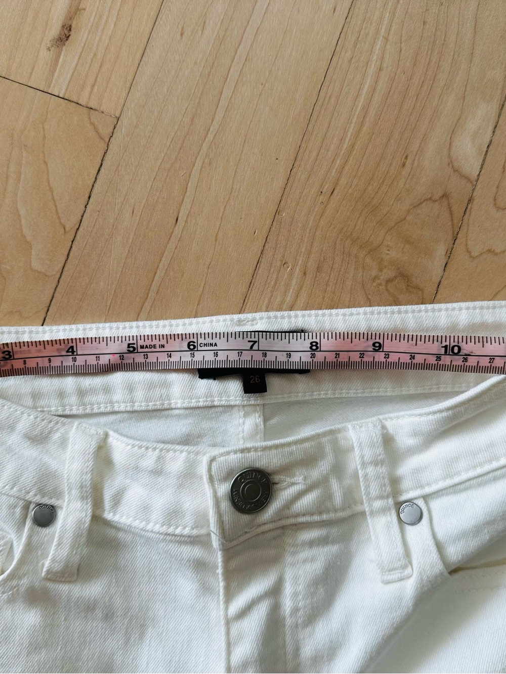 Quince Luna White Flare Jeans - Picture 10 of 13